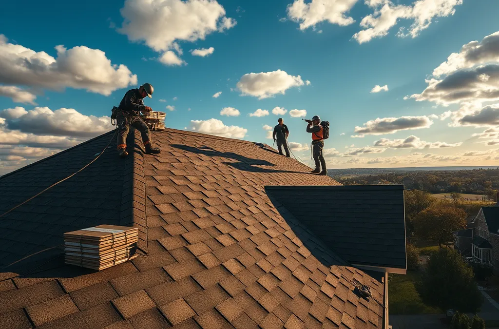 Arlington roofing company experts performing roof replacement in Arlington VA